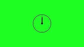 clock icon animation on black background. analog clock timer circle animated. 4k video. - Powered by Shutterstock - Get 15% off with code: PIKWIZARD15
