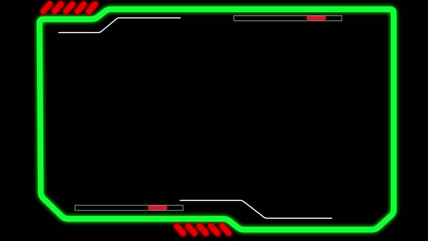Hi-Tech Digital HUD Frame with Plexus Lines, Futuristic Hologram Interface, VHS Glitch Effect, Technology Viewfinder Template