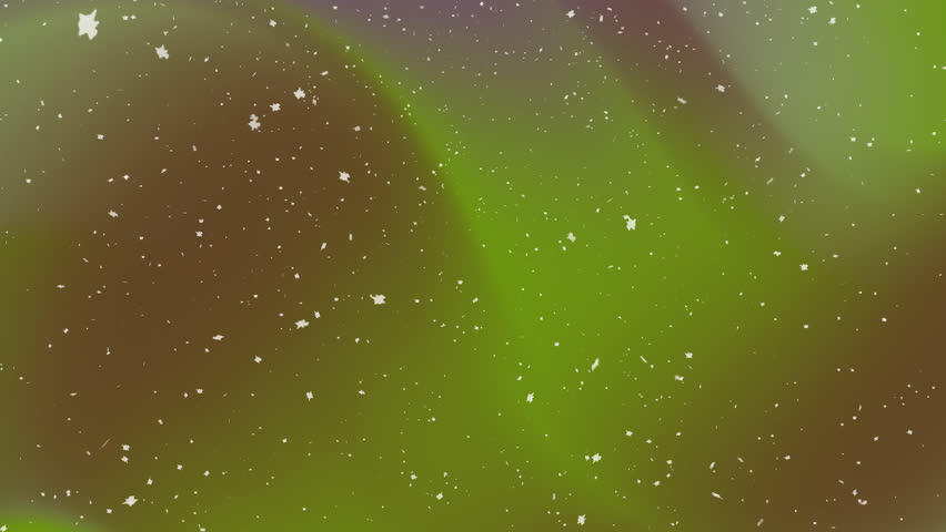 White snowflakes gently falling on a rustic greenbrown background, perfect for winter themed designs, holiday cards, or seasonal marketing materials.