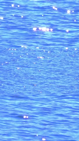 Text reads, "Our Wedding Day" with Sparkling Blue River background, Vertical intro for Wedding Videos