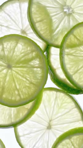 Cross Section Lime Slices background