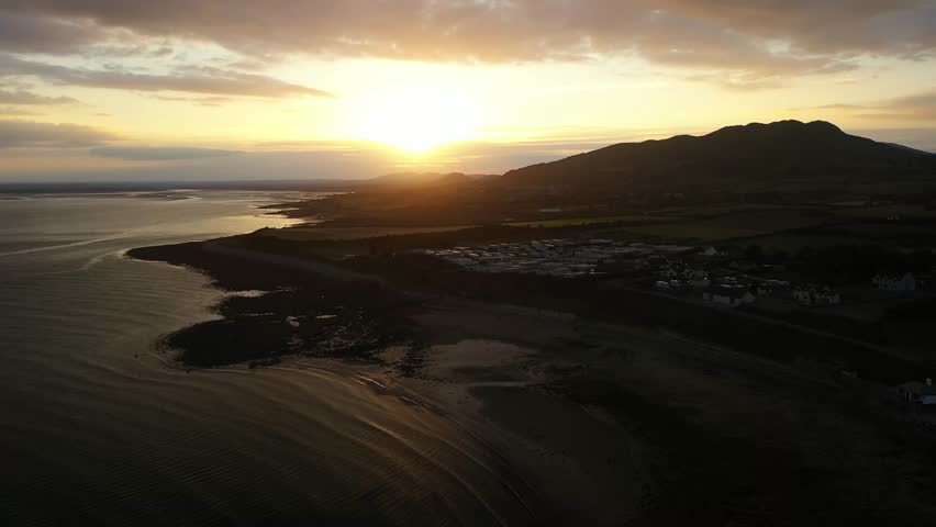 Evening Flight over Gyles Quay, Dundalk, Louth, Republic of Ireland
