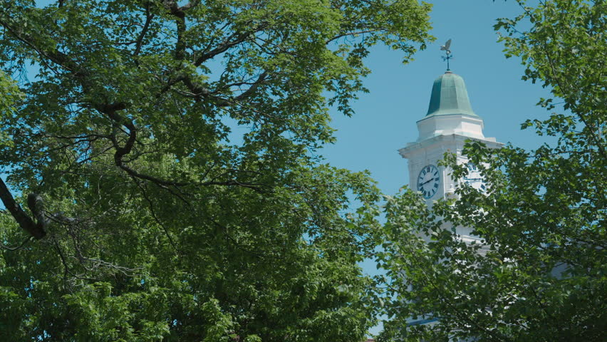 Clock Towner on Town Green in Litchfield, CT New England