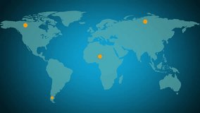 Digital map of Coronavirus COVID-19 SARS-COV-2 spreading outbreak. Pandemic world map, spread of coronavirus cases around the world with popping circles on a map. - Powered by Shutterstock - Get 15% off with code: PIKWIZARD15