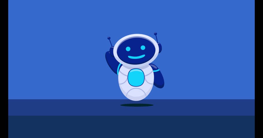 Chatbot robot icon animation. Chat robot icon for artificial intelegent animation. technology, robotic, virtual reality. flat animation