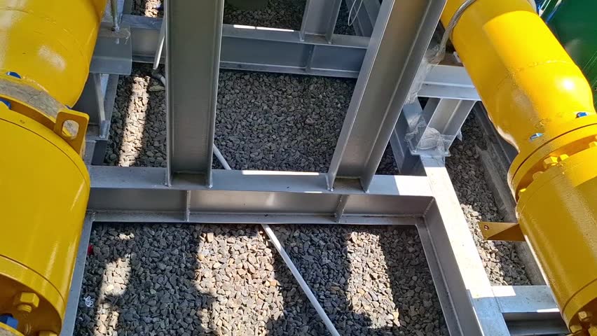 Batang, Indonesia, Thursday, June 12, 2025: H beem supports gas pipe installation in metering and regulating station