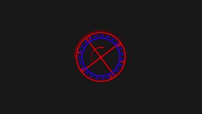 Dual Color Magic Rune Circle Animation | Red and Blue Glowing Spell Symbol 4K - Powered by Shutterstock - Get 15% off with code: PIKWIZARD15