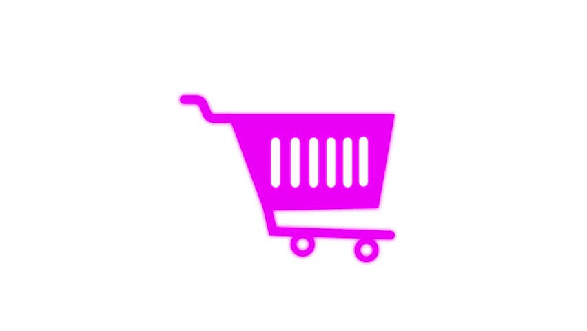 Shopping ICON for mobile Cart Flat Icon Silhouette For E Commerce