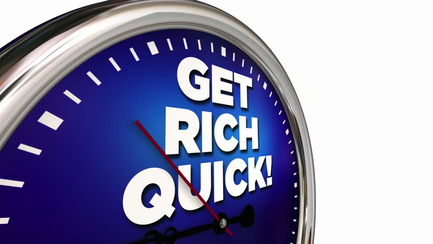 Get Rich Quick Make Money Clock Grow Your Wealth Now 3d Animation