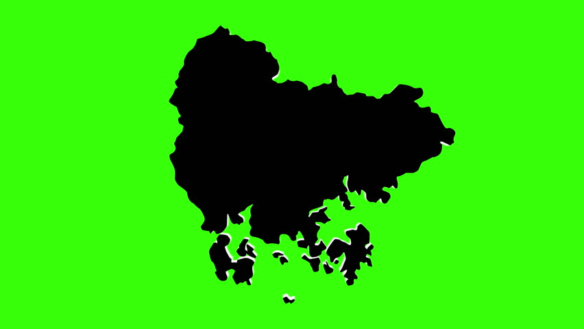 green screen 3d map of South Gyeongsang in south korea