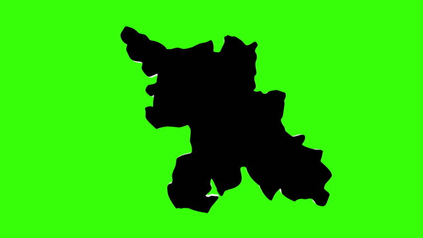 green screen 3d map of Yongin in south korea