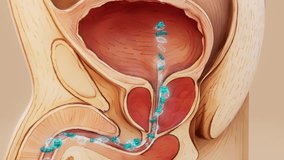 Conceptual Prostate and bladder anatomy with bacteria - Powered by Shutterstock - Get 15% off with code: PIKWIZARD15