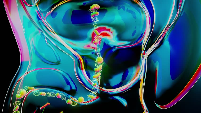 Conceptual Prostate and bladder anatomy with bacteria