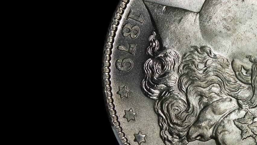 Morgan Dollar Silver Coin Close Up