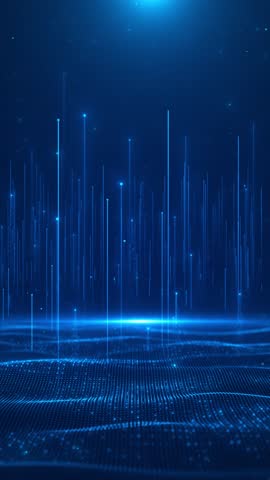 Cyber big data flow. Blockchain data fields. Network line connect stream. Concept of AI technology, digital communication, science research, technology blockchain innovation depiction AI technology