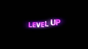 Level Up Blue and Purple Text Animation. Trendy Glow Lighting. 4K Video Animation - Powered by Shutterstock - Get 15% off with code: PIKWIZARD15