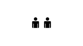 2 Meter Social Distance Icon Animation – Man to Man Safety Concept in Motion | 4K Health Awareness Stock Video. - Powered by Shutterstock - Get 15% off with code: PIKWIZARD15