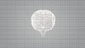 Cylinder appearing and rotating around brain while purple stars popping for neural visualization. Neuroscience, technology, innovation, circuit, data, digital, futuristic - Powered by Shutterstock - Get 15% off with code: PIKWIZARD15