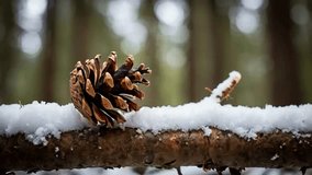 White winter snow blankets frozen pine cones on frosted tree branches - Powered by Shutterstock - Get 15% off with code: PIKWIZARD15