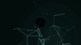 Single circular bar chart node appearing in tech space, visualizing green mesh data network growth. Abstract, data visualization, futuristic, technology, digital, network, infographic - Powered by Shutterstock - Get 15% off with code: PIKWIZARD15