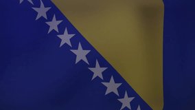 At start, Bosnia and Herzegovina flag rippling over digital interface visualizing data trends. Patriotic, technology, innovation, analytics, data, finance, global - Powered by Shutterstock - Get 15% off with code: PIKWIZARD15