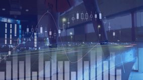 Basketball player dribbling on court at dusk, activating pulsing financial charts and light trails. Athletic, dynamic, futuristic, urban, energy, competition, technology - Powered by Shutterstock - Get 15% off with code: PIKWIZARD15