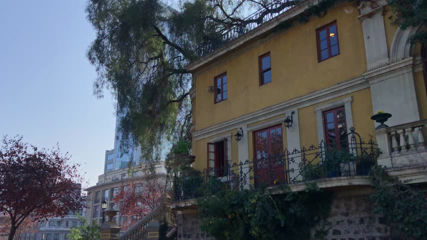 House in Santa Lucía hill in Santiago, Chile.