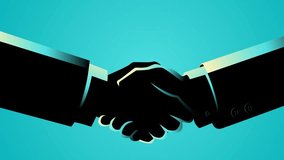 Businesspeople shaking hands with increasing graph bar in the background, symbolizing synergy for success and partnership. - Powered by Shutterstock - Get 15% off with code: PIKWIZARD15