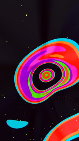 Space travel vivid psychedelic pop art fractal, looped animation