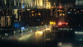 Timelapse of the amazing Chongqing cyberpunk city skyline reflected in a pool at night - Powered by Shutterstock - Get 15% off with code: PIKWIZARD15
