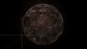 networked sphere materializing rotating while math formulas animating around showing math concepts. Technology, futurism, digital, abstract, visualization, science, education - Powered by Shutterstock - Get 15% off with code: PIKWIZARD15