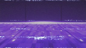 Pulsing glow sweeping across violet grid floor forming START text emerging for start prompt. Futuristic, cyberpunk, neon, abstract, digital, dynamic, technology - Powered by Shutterstock - Get 15% off with code: PIKWIZARD15