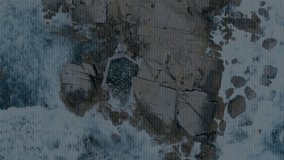 Waves breaking on rocky outcrop starting overlay expanding with binary rain showing digital fusion. Technology, innovation, digital, nature, landscape, futurism, cybersecurity - Powered by Shutterstock - Get 15% off with code: PIKWIZARD15