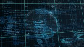 Brain outline emerging on grid, rotating into 3D hologram mapping code and nodes for neural network. Neuroscience, data visualization, technology, innovation, digital, artificial intelligence, - Powered by Shutterstock - Get 15% off with code: PIKWIZARD15