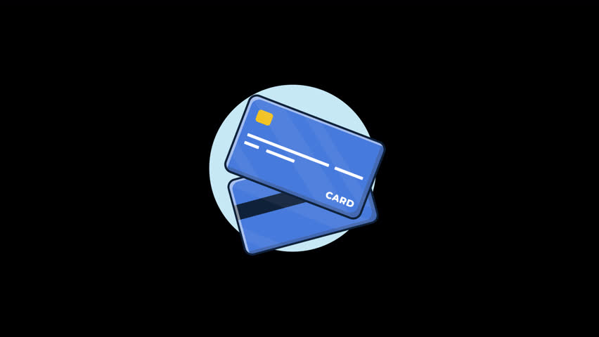 Bank Card Concept Animation Video - Transparent