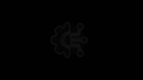 Gears setting icon of Progress: Neon glowing Animation - Powered by Shutterstock - Get 15% off with code: PIKWIZARD15