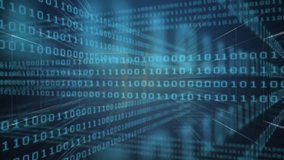 scrolling binary code initiating rotation 3D grid expanding and shifting to visualize data flow. Futuristic, technology, digital, abstract, data, cybernetic, neon - Powered by Shutterstock - Get 15% off with code: PIKWIZARD15