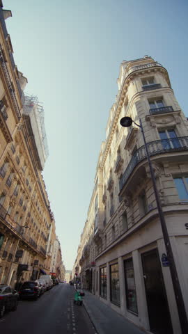 Beautiful historical streets of Paris with architecture that reflects romance culture and fashion in the heart of the capital of France visited by many tourists