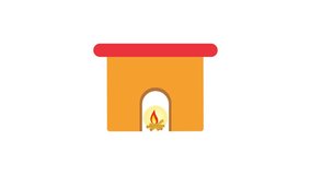 Chimney smoke winter house rooftop christmas cozy scene fireplace icons video - Powered by Shutterstock - Get 15% off with code: PIKWIZARD15