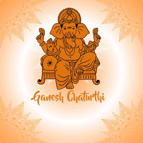 Typographic Ganesh Chaturthi Video Instagram video