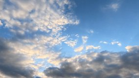 Beautiful Fluffy Clouds Moving Fast in the Sky Time-Lapse.Timelapse Vertical Video with Blue Sky. Dynamic Cloudscape Time Lapse - Powered by Shutterstock - Get 15% off with code: PIKWIZARD15