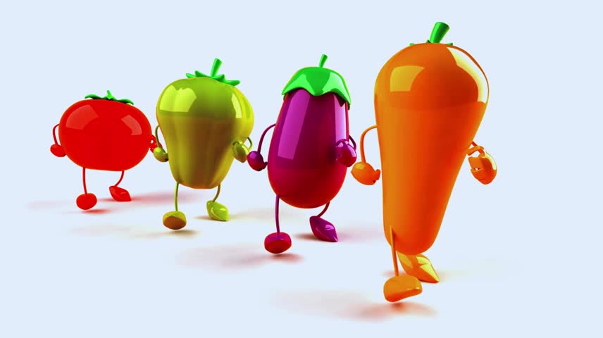 Walking vegetables concept featuring fun, animated veggies in motion. Perfect for playful food visuals, educational content, children’s media, cooking apps, healthy eating campaigns, and creative motion graphics or storytelling projects.