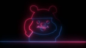 "4K Neon Bear Face Animation with Headphones in Glowing Outline Style" - Powered by Shutterstock - Get 15% off with code: PIKWIZARD15