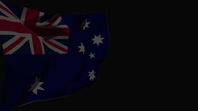 Australian flag fluttering causing candlestick chart rising and falling on grid for stock trends. Financial, technology, futuristic, data, digital, analytical, strategic - Powered by Shutterstock - Get 15% off with code: PIKWIZARD15
