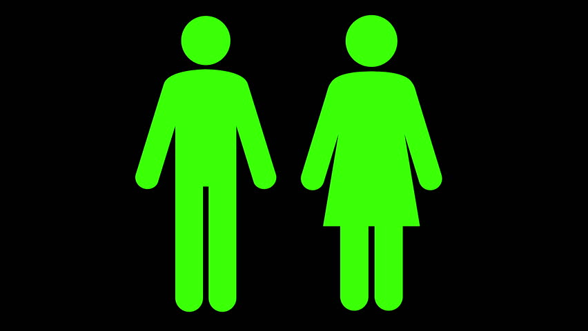 One out of Ten man and Women Indicate a Demographic of 10.1 Character Animations With Green Or Red COLOR Animation Man Woman number 9 out of 10