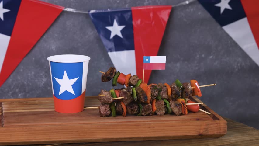 Chile Fiestas Patrias Chilean Flag Anniversary national day anticuchos wine