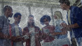 Asian man stepping forward showing tablet while business team discussing charts, reaching consensus. Collaboration, teamwork, innovation, office, technology, brainstorming, professional - Powered by Shutterstock - Get 15% off with code: PIKWIZARD15