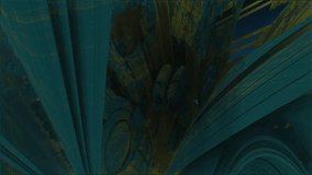 Flowing organic fractal with turquoise and gold tones in elegant movement - Powered by Shutterstock - Get 15% off with code: PIKWIZARD15