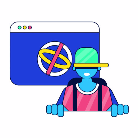 Login Detected animation for social media, presentations, videos, websites, etc. Motion graphic, no background, alpha channel.