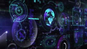 Futuristic global data analysis displaying interactive charts and graphs - Powered by Shutterstock - Get 15% off with code: PIKWIZARD15